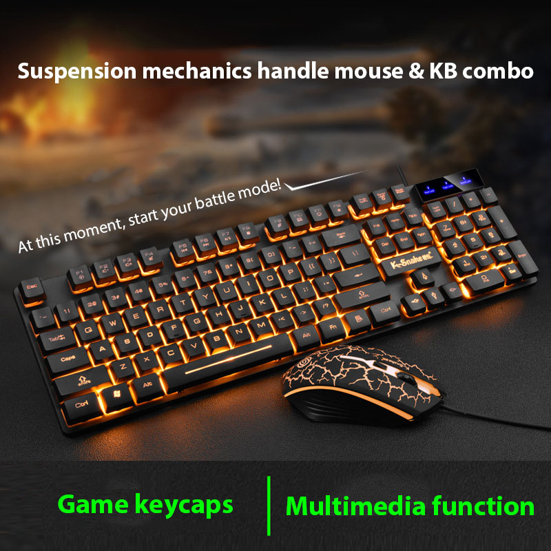 Gaming Keyboard Mouse And Headset Combo - KM320 Tastatur- und Maus-Set, wasserdichte, leuchtende