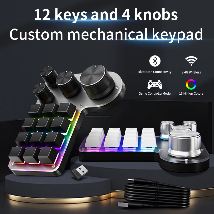 Gaming Keyboard Half - 3 Modi, 12 Tasten, mechanische Tastatur,