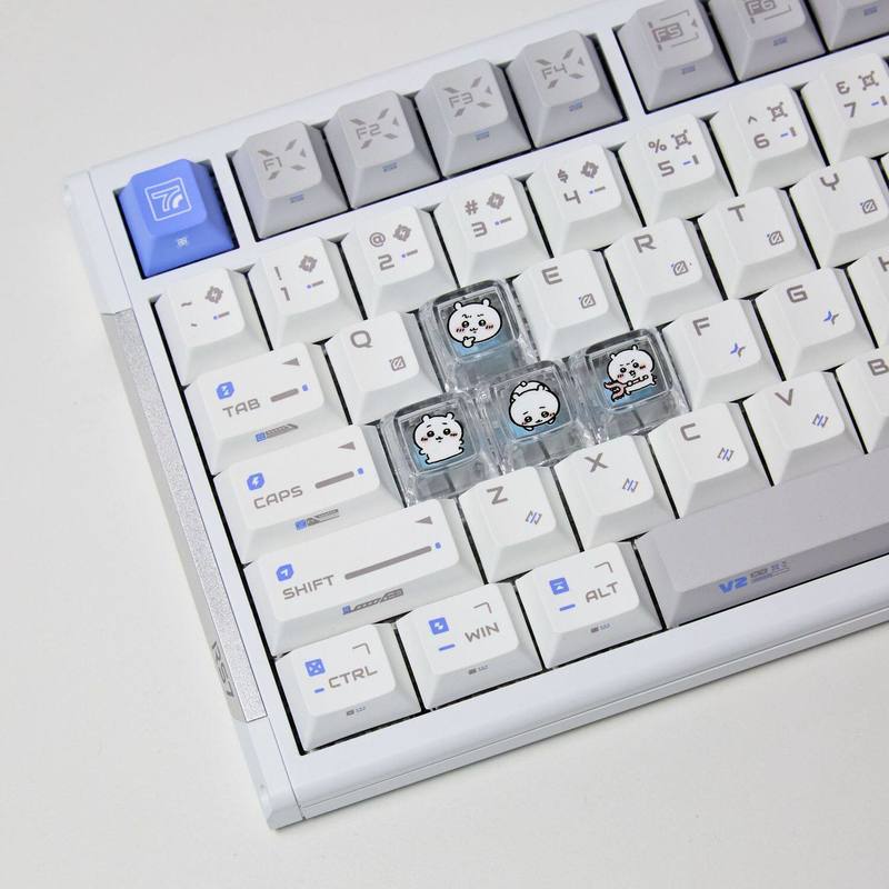 Gaming Keyboard Esports - Chiikawa 4 Stück handgefertigte transparente PC-Tastenkappen