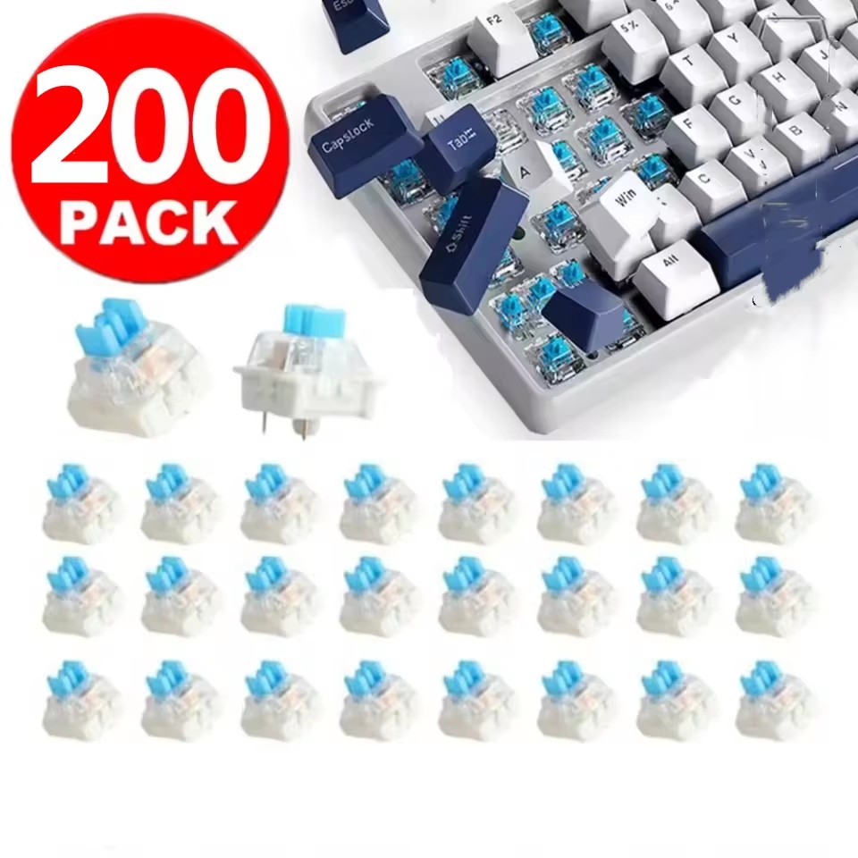 Keyboard Gaming Blue Switch - 10/30 Stück 3-Pin Ersatz-Mechanikschalter für Tastaturen,