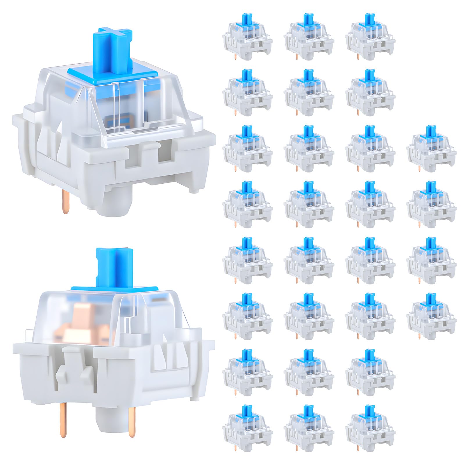 Keyboard Gaming Blue Switch - 30 Stück mechanische Tastaturschalter, 3-polig, blau,