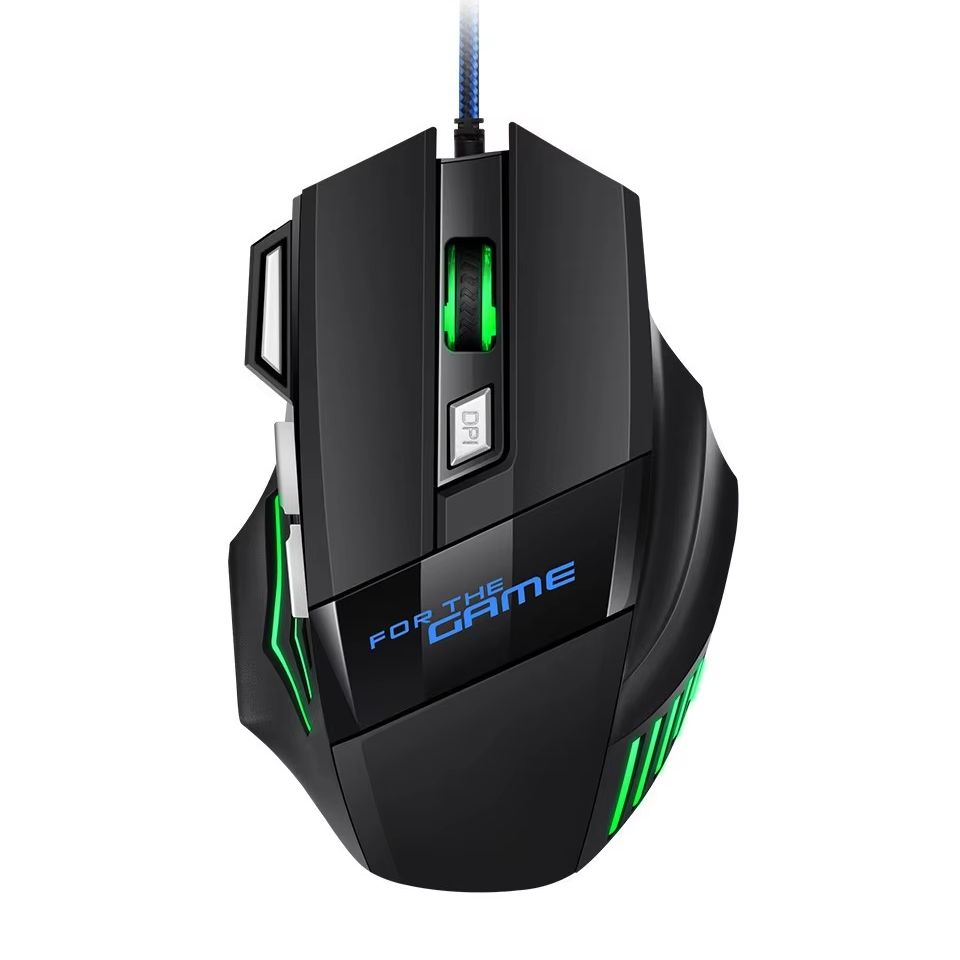 Gaming Keyboard Mouse And Headset Combo - RGB-Hintergrundbeleuchtete Kabelgebundene Gaming-Maus mit 7 Tasten,