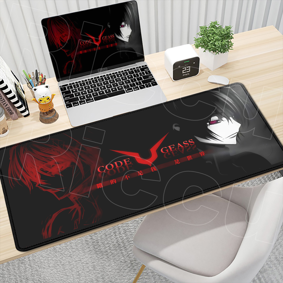 Gaming Keyboard Typewriter - Code Geass Schreibtisch-Mauspad XXL HD-Druck Laptop-Tastaturmatte