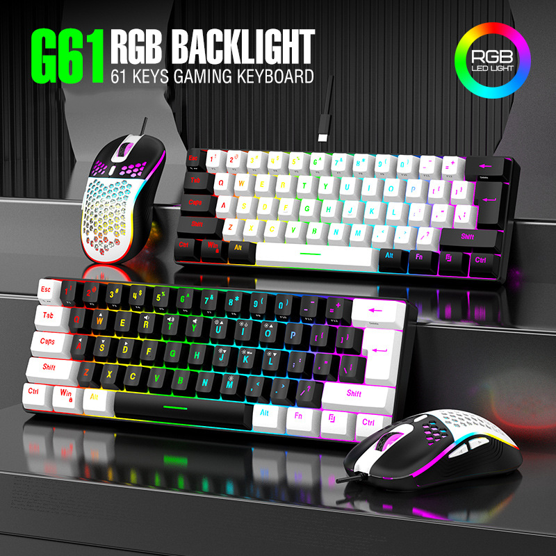Gaming Keyboard Mouse And Headset Combo - Tastatur- und Maus-Sets 60% RGB Gaming