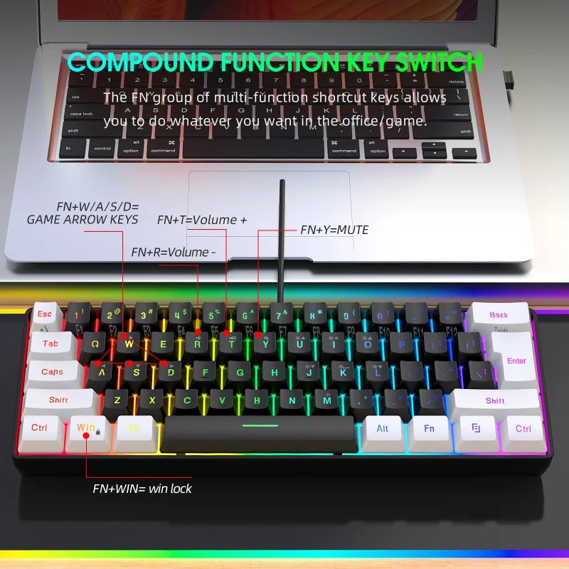 Tastatur und Maus 60% Computer – Gaming Keyboard Mouse And Headset Combo Bewertung und Preis
