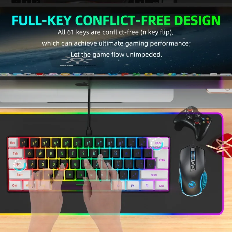 Tastatur und Maus 60% Computer – Gaming Keyboard Mouse And Headset Combo Bewertung und Preis