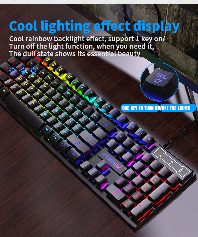 104-Tasten Mechanische Gaming- – Keyboard Mouse Bundle Gaming Bewertung und Preis