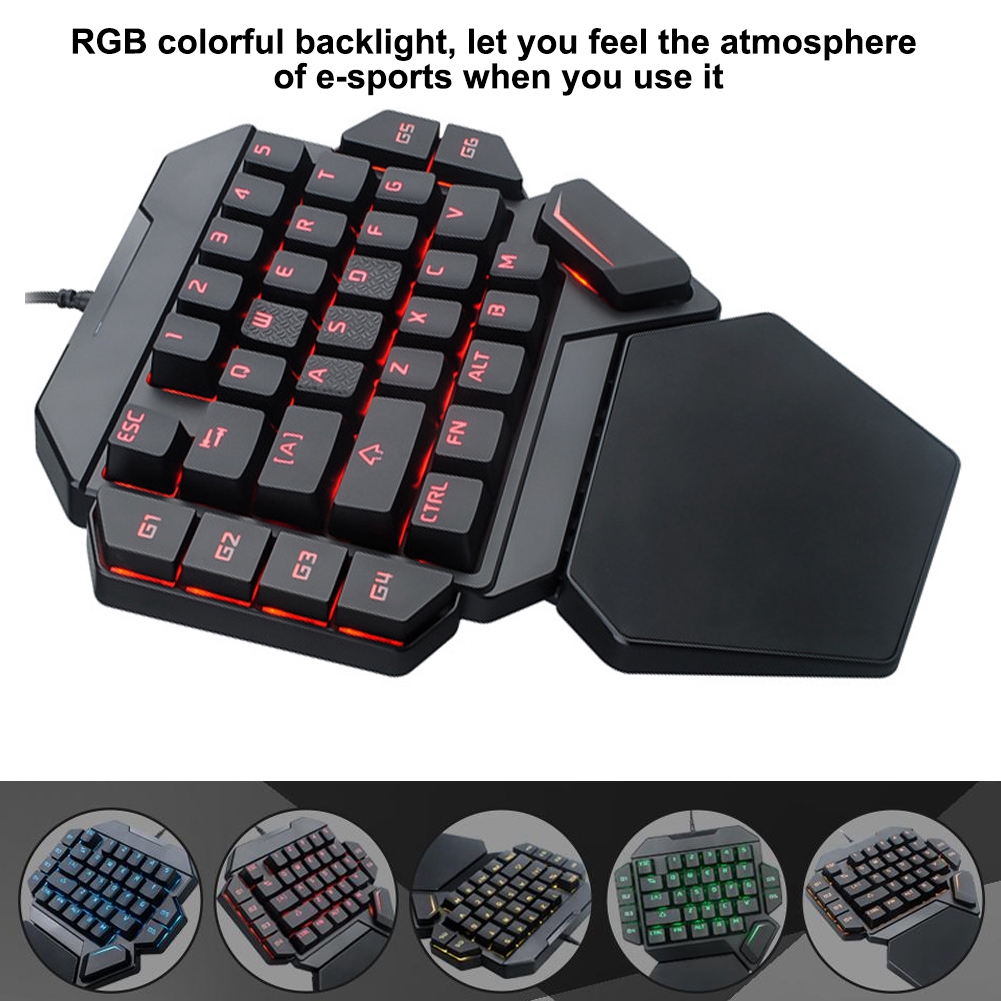 Schwarzlicht-Tastatur, einhänd – Gaming Keyboard Half Bewertung und Preis