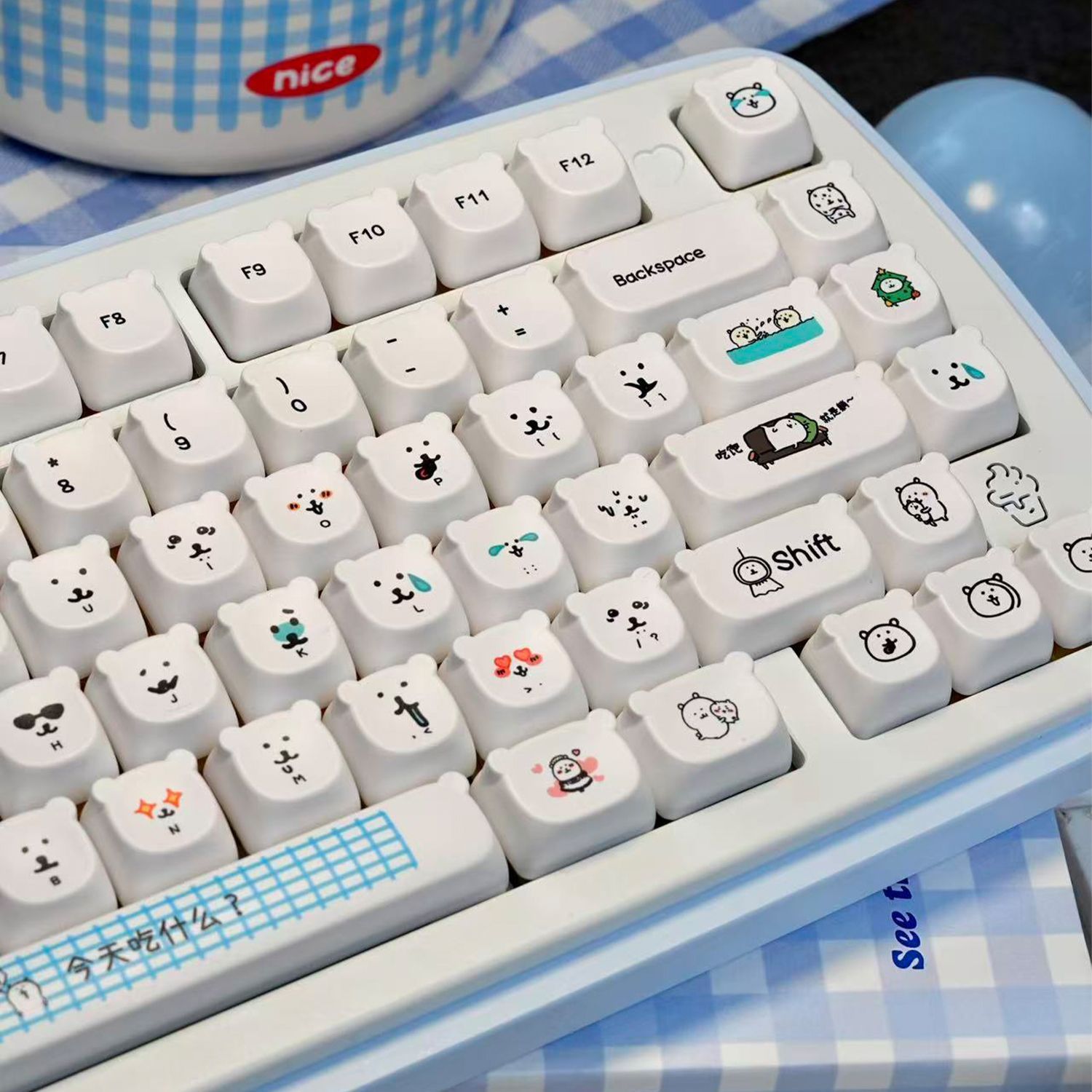 Kawaii Cartoon Joke Bear PBT-T – Gaming Keyboard Ergo Bewertung und Preis