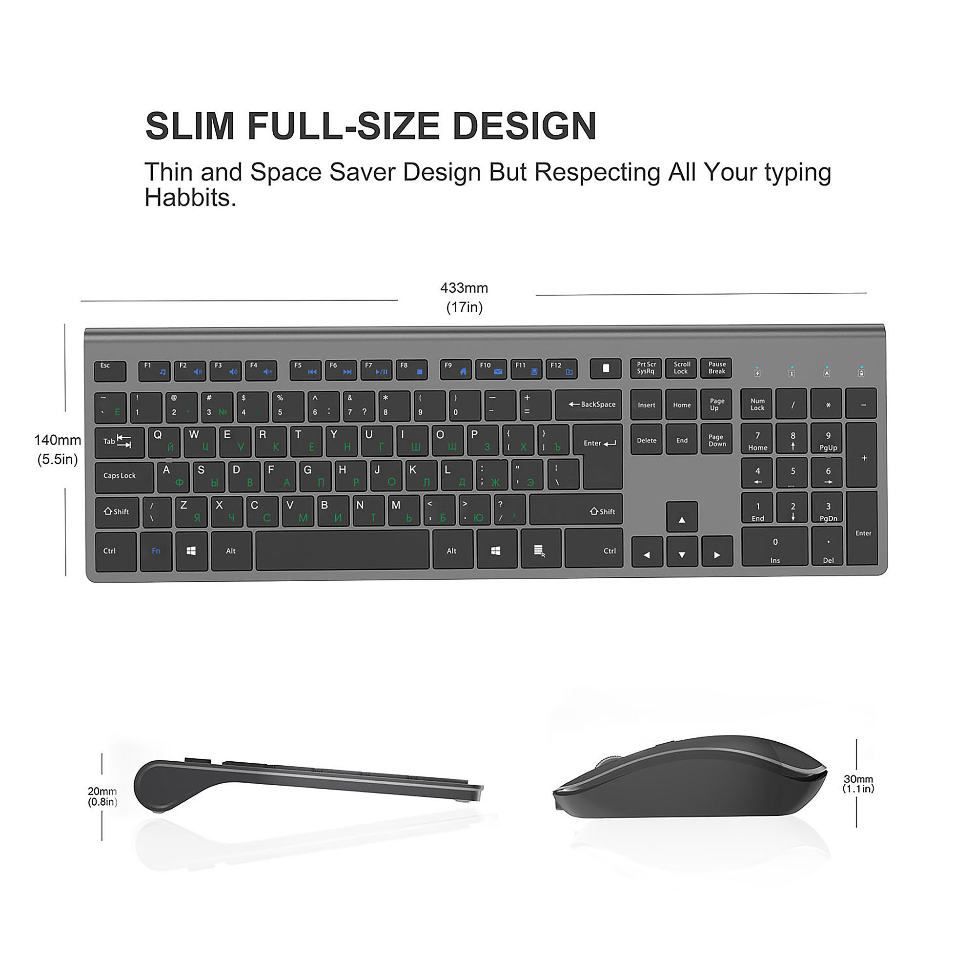 2,4G Wiederaufladbares kabello – Gaming Keyboard Mouse Wireless Bewertung und Preis