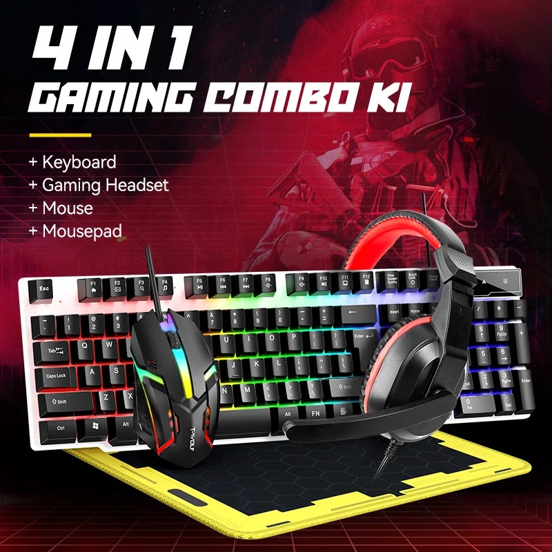 NEUE USB-Tastatur- und Maus-Ga – Gaming Keyboard Mouse And Headset Combo Bewertung und Preis