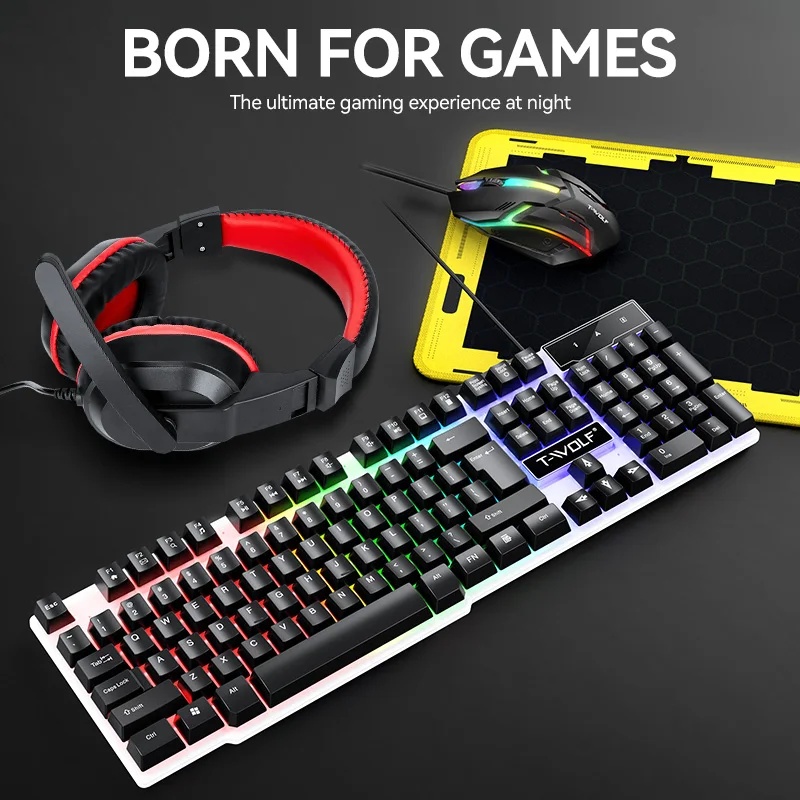 NEUE USB-Tastatur- und Maus-Ga – Gaming Keyboard Mouse And Headset Combo Bewertung und Preis