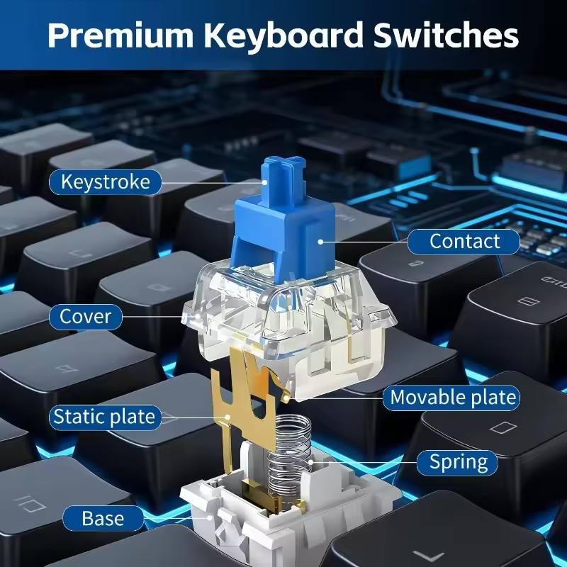 10/30 Stück 3-Pin Ersatz-Mecha – Keyboard Gaming Blue Switch Bewertung und Preis