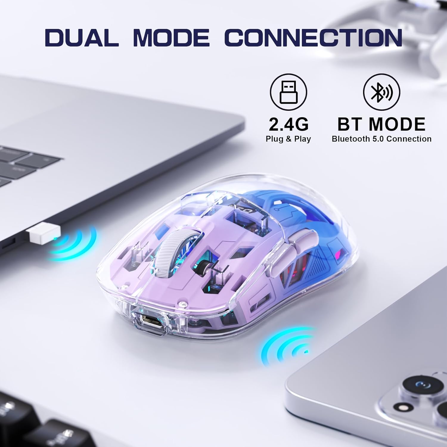 A2 Transparente kabellose Gami – Gaming Keyboard Mouse And Headset Combo Bewertung und Preis