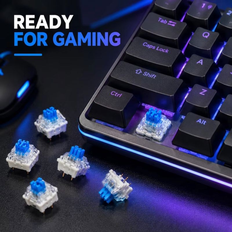 DT21 100 Stück DIY Mechanische – Keyboard Gaming Blue Switch Bewertung und Preis
